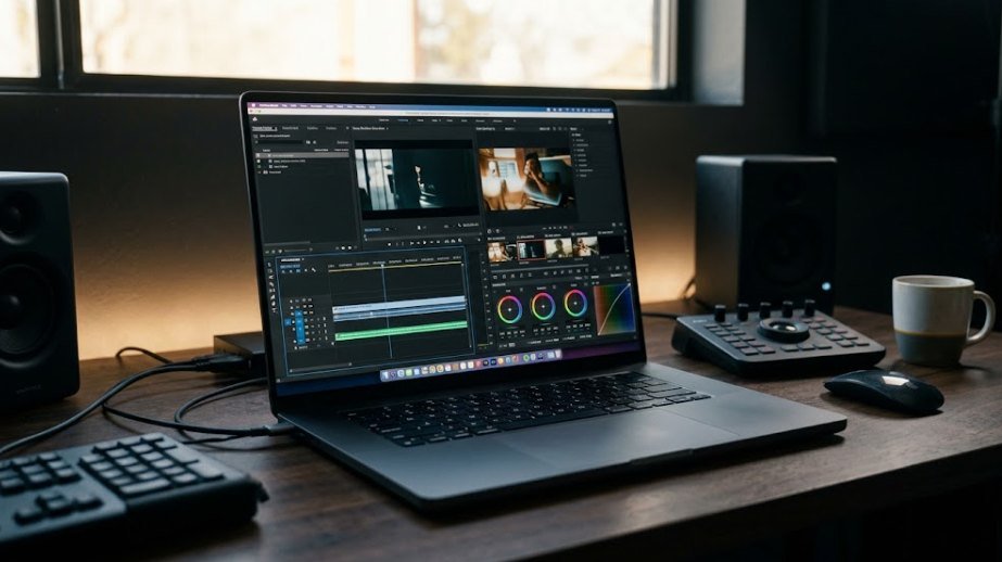 16 inch creator laptop workspace setup