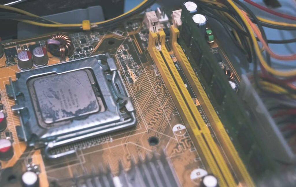 CPU socket on motherboard
