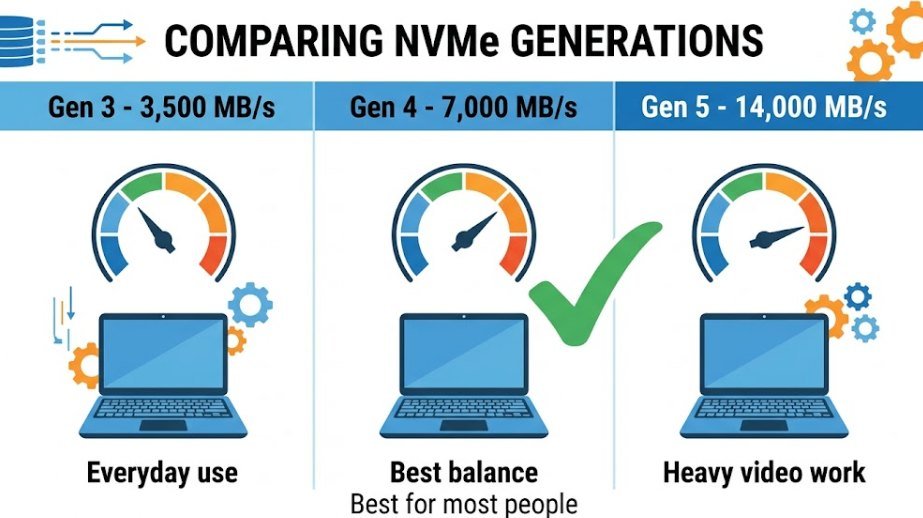 NVMe generations comparison