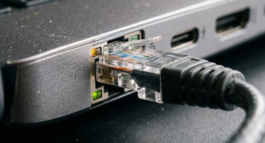 RJ45 Ethernet network port and connector